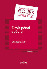 DROIT PENAL SPECIAL. 6E ED.