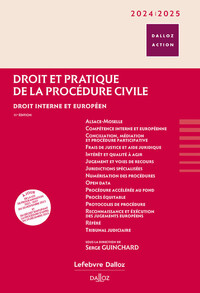 DROIT ET PRATIQUE DE LA PROCEDURE CIVILE 2024/2025 - DROIT INTERNE ET EUROPEEN