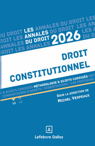 ANNALES DROIT CONSTITUTIONNEL 2026