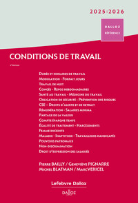 Conditions de travail 2025/26 - Durée Rémunération Santé et sécurité