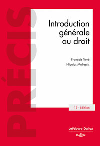 INTRODUCTION GENERALE AU DROIT 15ED