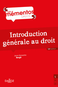 Introduction générale au droit 18ed