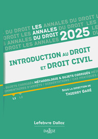 ANNALES INTRODUCTION AU DROIT ET DROIT CIVIL 2025