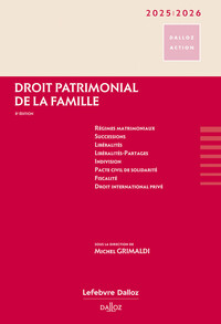 Droit patrimonial de la famille 2025/2026 8ed