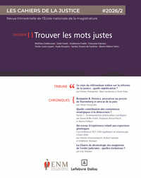 Les Cahiers de la justice 2/2026
