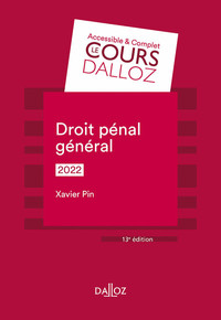 DROIT PENAL GENERAL 2022 13ED