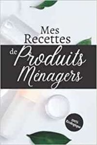 MES RECETTES DE PRODUITS MENAGERS 100% ECOLOGIQUE - CAHIER POUR PREPARER VOS PRODUITS MENAGERS ET CO