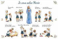 CARTE A5 JE VOUS SALUE MARIE - EDITION ILLUSTREE