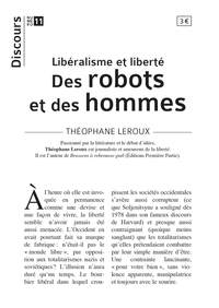 DISCOURS N 11 - LIBERALISME ET LIBERTE - DES ROBOTS ET DES HOMMES