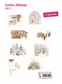 SERIE DE 8 CARTES ABBAYE LOT 1 - EDITION ILLUSTREE