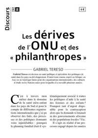 DISCOURS N 8 - LES DERIVES DE L'ONU ET DES PHILANTHROPES