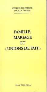 FAMILLE, MARIAGE ET UNION DE FAIT