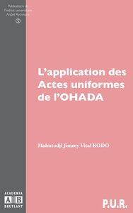 L'application des actes uniformes de l'OHADA