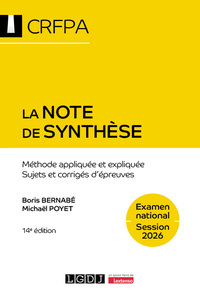 La note de synthèse - CRFPA - Examen national Session 2026