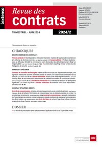 REVUE DES CONTRATS N 2-2024