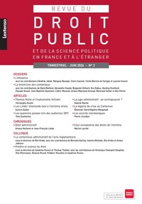 Revue du Droit Public 02/2026