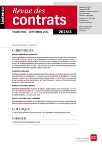 Revue des Contrats 03/2026