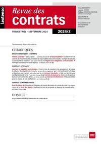 Revue des contrats N°3-2024