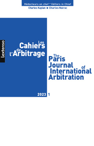 Les cahiers de l'arbitrage 1-2023