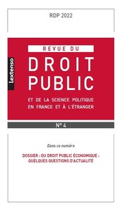 Revue du droit public et de la science politique en France et à l'étranger N°4-2022