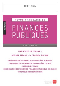 Revue française de Finances Publiques 173/2026