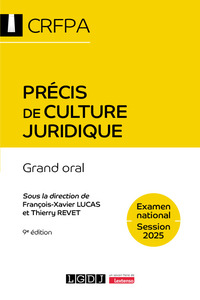 Précis de culture juridique - CRFPA - Examen national Session 2025