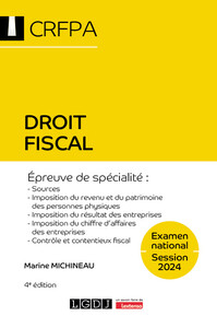 Droit fiscal - CRFPA - Examen national Session 2024