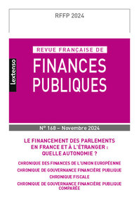 Revue française de Finances Publiques n° 168-2024