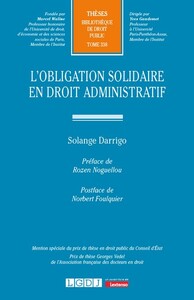 L'OBLIGATION SOLIDAIRE EN DROIT ADMINISTRATIF - VOL338