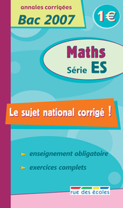 Sujet national maths série ES