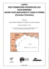 Carte des formations superficielles sous-marines entre Port-Barcarès et Saint-Cyprien (Pyrénées-Orientales)