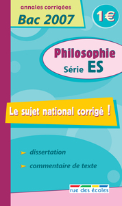 Sujet national philosophie série ES