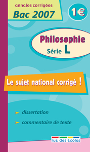 Sujet national philosophie série L