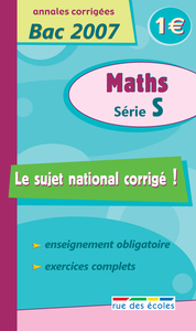 Sujet national maths série S