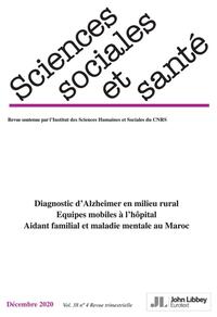 Revue Sciences Sociales et Santé. Vol. 38 - N°4 - Décembre 2020