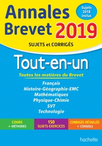 ANNALES NOUVEAU BREVET 3E TOUT-EN-UN 2019