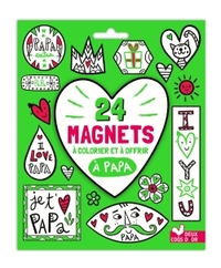 24 magnets à colorier et à offrir à papa