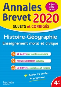 ANNALES BREVET 2020 HISTOIRE-GEOGRAPHIE-EMC