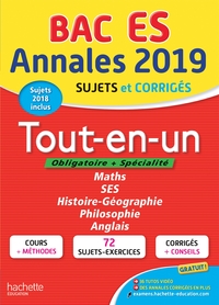 ANNALES BAC 2019 TOUT-EN-UN TLE ES