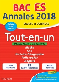 Annales Bac 2018 Tout-en-un Term ES