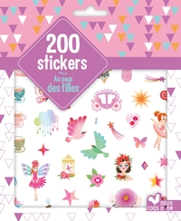 200 stickers Au pays des filles - pochette d'autocollants