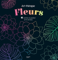 FLEURS - 6 CARTES A GRATTER ANTI-STRESS