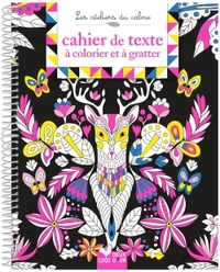 Cahier de texte à colorier et à gratter