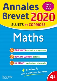 ANNALES BREVET 2020 MATHS