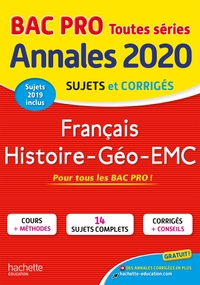 ANNALES BAC 2020 HIST-GEO FRANCAIS BAC PRO