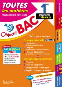 Objectif BAC 1re Enseignements communs + Spécialités Lettres-Langues-Histoire-géo BAC 2020