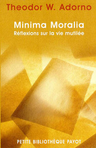 MINIMA MORALIA-1ere edition