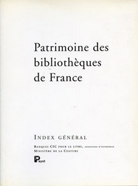 Patrimoine des Bibliothèques de France/Index général