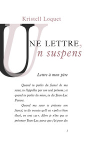 UNE LETTRE, UN SUSPENS