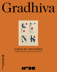 Gradhiva n° 38 - Paroles spoliées